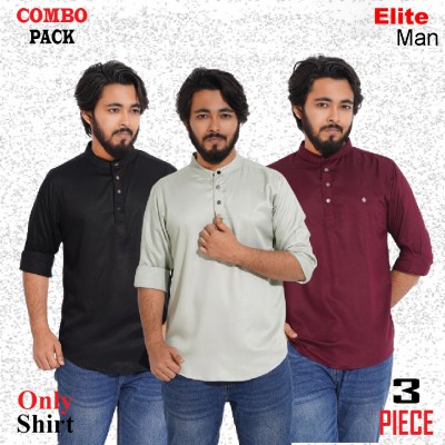 3 PCS Satin Fabric Premium Quality Katua