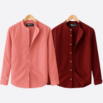 2pcs Ban Collar full sleeve shirt