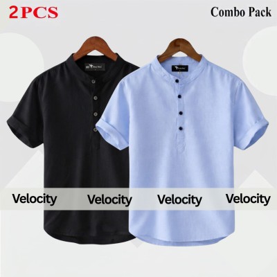 Oxford Cotton Short Sleeve Katua For Men's